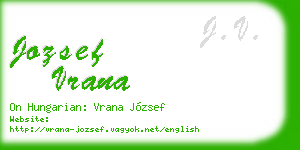jozsef vrana business card